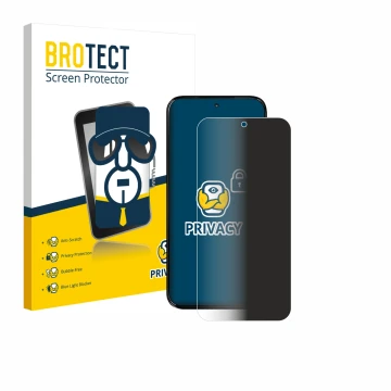 Parte frontale di una confezione del prodotto con il logo del marchio BROTECT. Accanto è raffigurato il dispositivo Motorola M