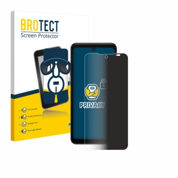 Parte frontale di una confezione del prodotto con il logo del marchio BROTECT. Accanto è raffigurato il dispositivo Sunmi M3 c