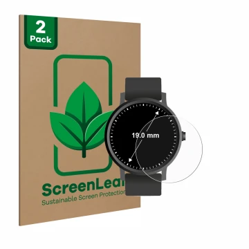 Parte frontale di una confezione del prodotto con il logo del marchio ScreenLeaf. Accanto è raffigurato il dispositivo Orologi