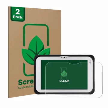 Parte frontale di una confezione del prodotto con il logo del marchio ScreenLeaf. Accanto è raffigurato il dispositivo Panason
