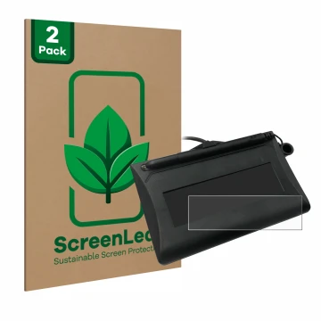 Parte frontale di una confezione del prodotto con il logo del marchio ScreenLeaf. Accanto è raffigurato il dispositivo Topaz T