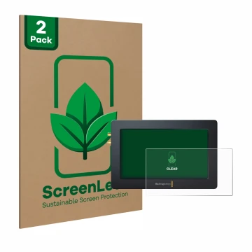 Parte frontale di una confezione del prodotto con il logo del marchio ScreenLeaf. Accanto è raffigurato il dispositivo Blackma