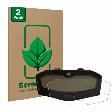 Parte frontale di una confezione del prodotto con il logo del marchio ScreenLeaf. Accanto è raffigurato il dispositivo Yamaha 
