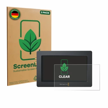 Parte frontale di una confezione del prodotto con il logo del marchio ScreenLeaf. Accanto è raffigurato il dispositivo Blackma