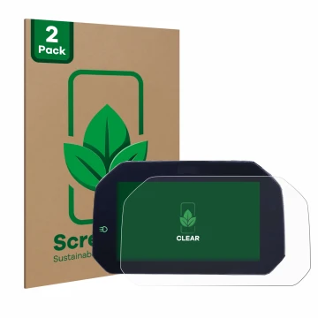 Parte frontale di una confezione del prodotto con il logo del marchio ScreenLeaf. Accanto è raffigurato il dispositivo BMW R 1