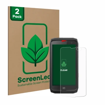 Parte frontale di una confezione del prodotto con il logo del marchio ScreenLeaf. Accanto è raffigurato il dispositivo Crossca