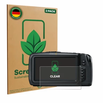 Parte frontale di una confezione del prodotto con il logo del marchio ScreenLeaf. Accanto è raffigurato il dispositivo Blackma
