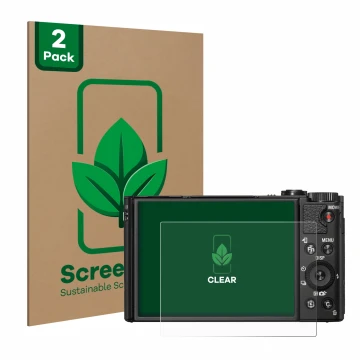 Parte frontale di una confezione del prodotto con il logo del marchio ScreenLeaf. Accanto è raffigurato il dispositivo Sony Cy