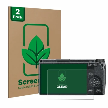 Parte frontale di una confezione del prodotto con il logo del marchio ScreenLeaf. Accanto è raffigurato il dispositivo Ricoh G