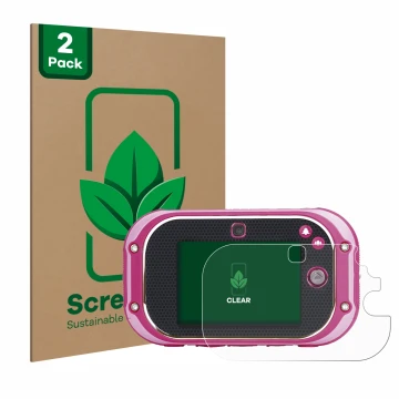 Parte frontale di una confezione del prodotto con il logo del marchio ScreenLeaf. Accanto è raffigurato il dispositivo Vtech K