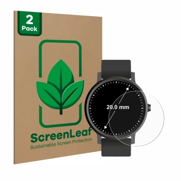 Parte frontale di una confezione del prodotto con il logo del marchio ScreenLeaf. Accanto è raffigurato il dispositivo Circola