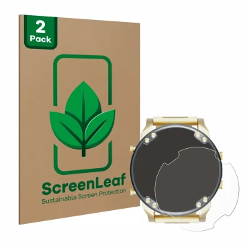 Parte frontale di una confezione del prodotto con il logo del marchio ScreenLeaf. Accanto è raffigurato il dispositivo Diesel 