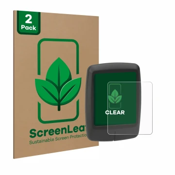 Parte frontale di una confezione del prodotto con il logo del marchio ScreenLeaf. Accanto è raffigurato il dispositivo Special