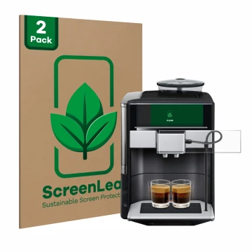 Parte frontale di una confezione del prodotto con il logo del marchio ScreenLeaf. Accanto è raffigurato il dispositivo Siemens