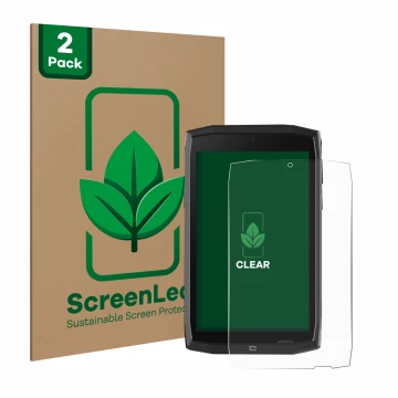 Parte frontale di una confezione del prodotto con il logo del marchio ScreenLeaf. Accanto è raffigurato il dispositivo Crossca