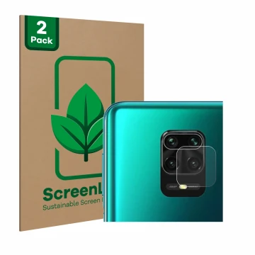 Parte frontale di una confezione del prodotto con il logo del marchio ScreenLeaf. Accanto è raffigurato il dispositivo Xiaomi 