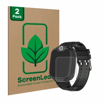 Parte frontale di una confezione del prodotto con il logo del marchio ScreenLeaf. Accanto è raffigurato il dispositivo Pthtech