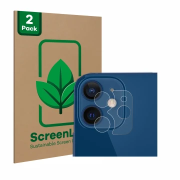 Parte frontale di una confezione del prodotto con il logo del marchio ScreenLeaf. Accanto è raffigurato il dispositivo Apple i
