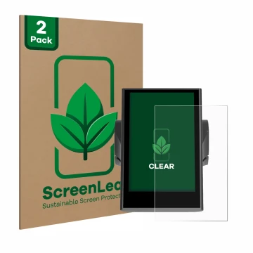 Parte frontale di una confezione del prodotto con il logo del marchio ScreenLeaf. Accanto è raffigurato il dispositivo Bafang 