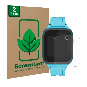 Parte frontale di una confezione del prodotto con il logo del marchio ScreenLeaf. Accanto è raffigurato il dispositivo TCL Mov