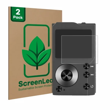 Parte frontale di una confezione del prodotto con il logo del marchio ScreenLeaf. Accanto è raffigurato il dispositivo Surfans