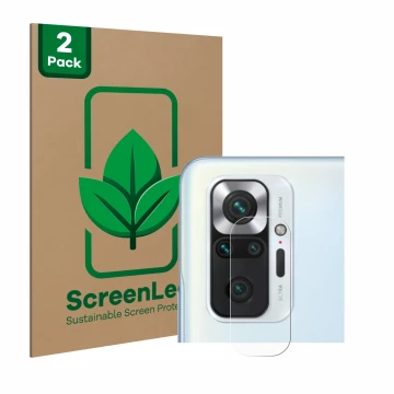 Parte frontale di una confezione del prodotto con il logo del marchio ScreenLeaf. Accanto è raffigurato il dispositivo Xiaomi 