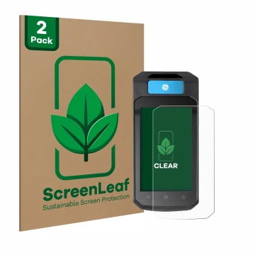 Parte frontale di una confezione del prodotto con il logo del marchio ScreenLeaf. Accanto è raffigurato il dispositivo Accu-Ch