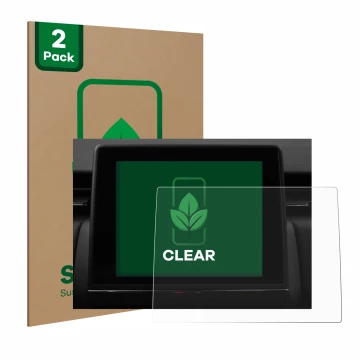 Parte frontale di una confezione del prodotto con il logo del marchio ScreenLeaf. Accanto è raffigurato il dispositivo Renault