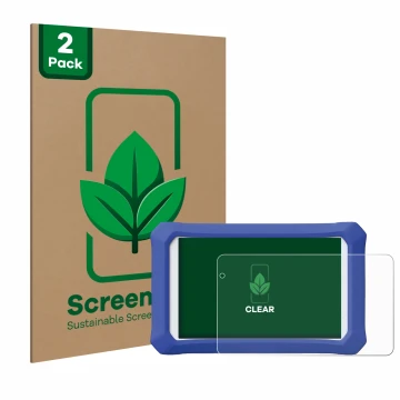 Parte frontale di una confezione del prodotto con il logo del marchio ScreenLeaf. Accanto è raffigurato il dispositivo Clement