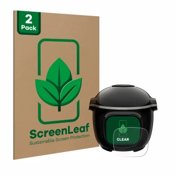 Parte frontale di una confezione del prodotto con il logo del marchio ScreenLeaf. Accanto è raffigurato il dispositivo Krups C