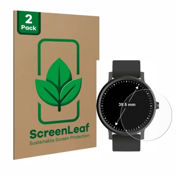 Parte frontale di una confezione del prodotto con il logo del marchio ScreenLeaf. Accanto è raffigurato il dispositivo Circola