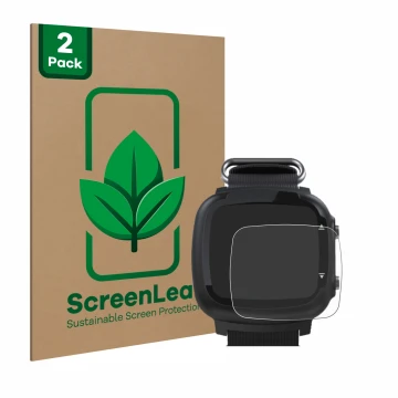 Parte frontale di una confezione del prodotto con il logo del marchio ScreenLeaf. Accanto è raffigurato il dispositivo Aqualun