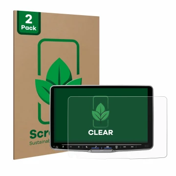 Parte frontale di una confezione del prodotto con il logo del marchio ScreenLeaf. Accanto è raffigurato il dispositivo Alpine 