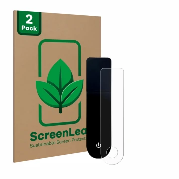 Parte frontale di una confezione del prodotto con il logo del marchio ScreenLeaf. Accanto è raffigurato il dispositivo Xiaomi 
