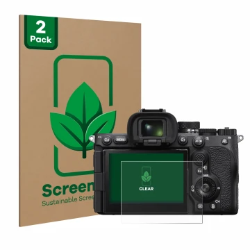 Parte frontale di una confezione del prodotto con il logo del marchio ScreenLeaf. Accanto è raffigurato il dispositivo Sony Al