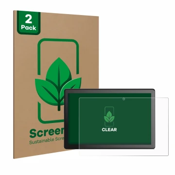 Parte frontale di una confezione del prodotto con il logo del marchio ScreenLeaf. Accanto è raffigurato il dispositivo emporia