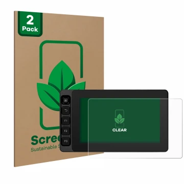 Parte frontale di una confezione del prodotto con il logo del marchio ScreenLeaf. Accanto è raffigurato il dispositivo SmallHD