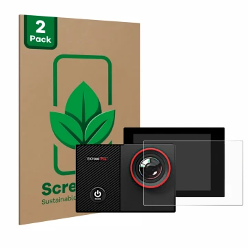 Parte frontale di una confezione del prodotto con il logo del marchio ScreenLeaf. Accanto è raffigurato il dispositivo Akaso E