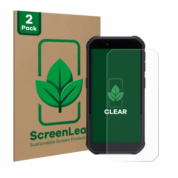 Parte frontale di una confezione del prodotto con il logo del marchio ScreenLeaf. Accanto è raffigurato il dispositivo SkyCadd