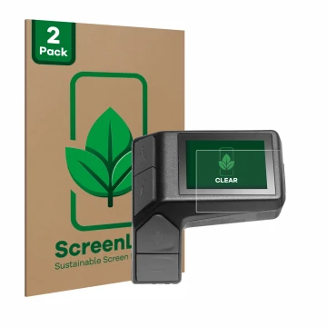 Parte frontale di una confezione del prodotto con il logo del marchio ScreenLeaf. Accanto è raffigurato il dispositivo Giant R