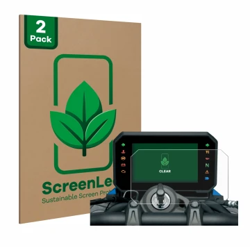 Parte frontale di una confezione del prodotto con il logo del marchio ScreenLeaf. Accanto è raffigurato il dispositivo Suzuki 