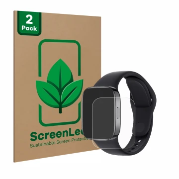 Parte frontale di una confezione del prodotto con il logo del marchio ScreenLeaf. Accanto è raffigurato il dispositivo Xiaomi 
