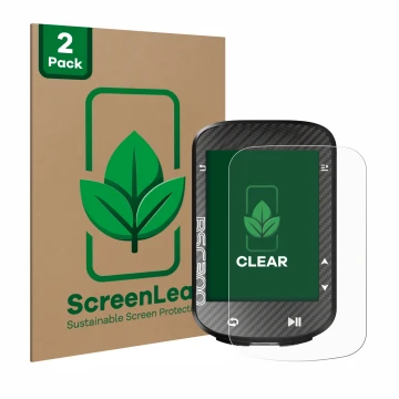 Parte frontale di una confezione del prodotto con il logo del marchio ScreenLeaf. Accanto è raffigurato il dispositivo iGPSPOR