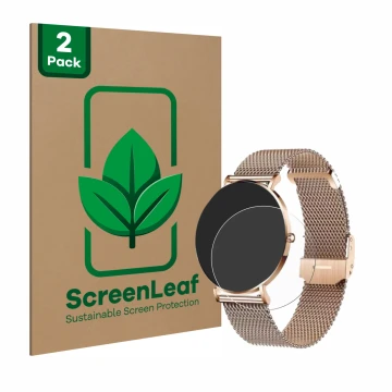 Parte frontale di una confezione del prodotto con il logo del marchio ScreenLeaf. Accanto è raffigurato il dispositivo Xcoast 