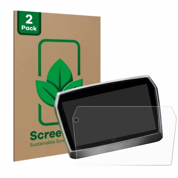 Parte frontale di una confezione del prodotto con il logo del marchio ScreenLeaf. Accanto è raffigurato il dispositivo Voge Va