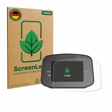 Parte frontale di una confezione del prodotto con il logo del marchio ScreenLeaf. Accanto è raffigurato il dispositivo PowaKad