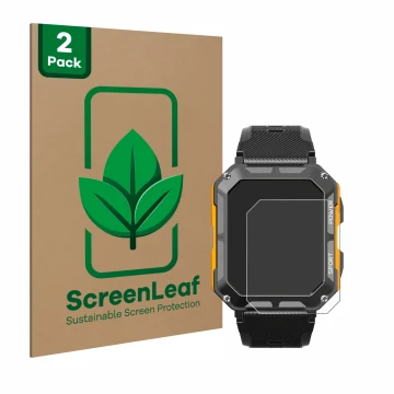 Parte frontale di una confezione del prodotto con il logo del marchio ScreenLeaf. Accanto è raffigurato il dispositivo Njord G