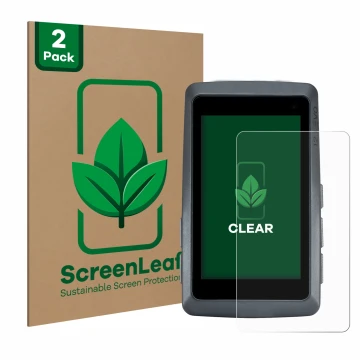 Parte frontale di una confezione del prodotto con il logo del marchio ScreenLeaf. Accanto è raffigurato il dispositivo Sigma R
