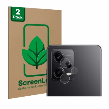 Parte frontale di una confezione del prodotto con il logo del marchio ScreenLeaf. Accanto è raffigurato il dispositivo Xiaomi 