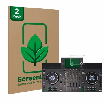 Parte frontale di una confezione del prodotto con il logo del marchio ScreenLeaf. Accanto è raffigurato il dispositivo Denon D